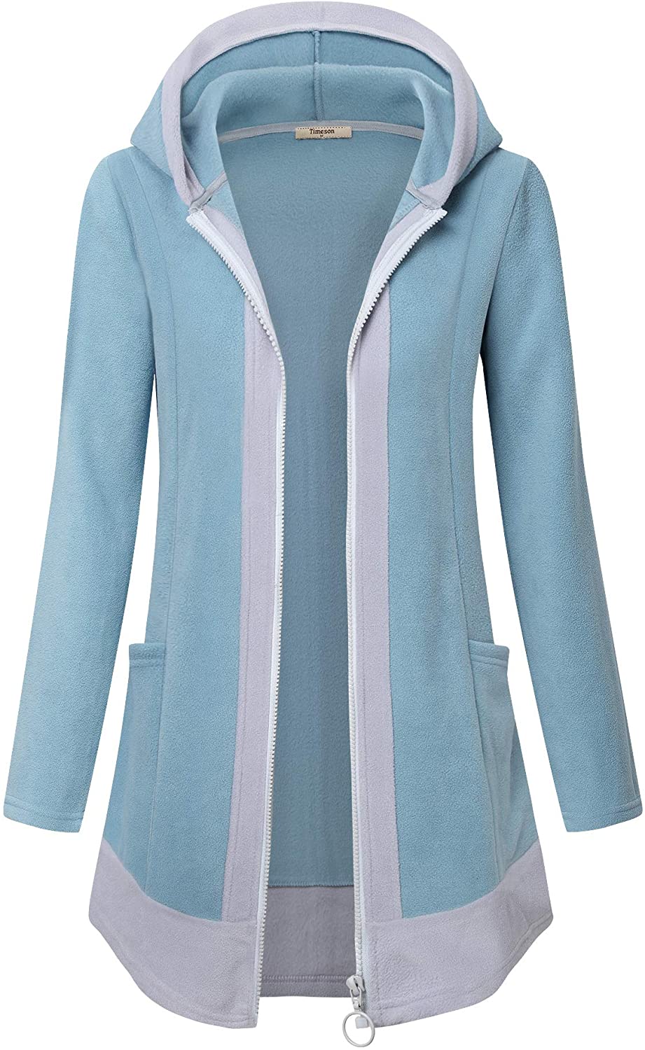Timeson Womens Full-Zip Soft Fleece Hooded Jacket with Pocket 
