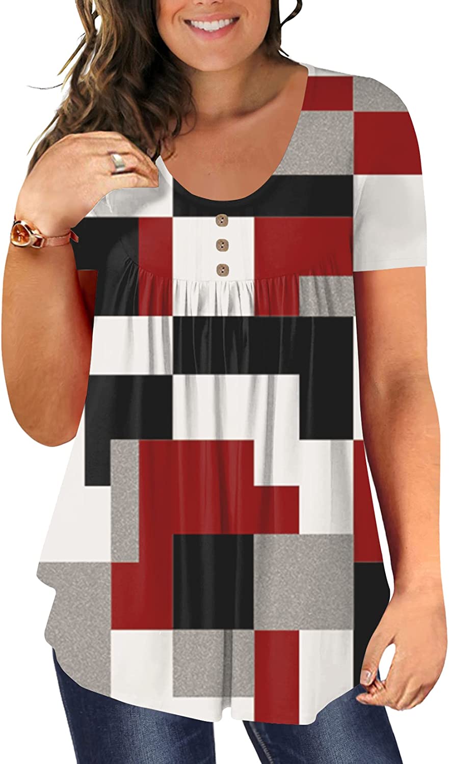 Avenue | Women's Plus Size Carson Contrast Tunic - Multi Print - 22w/24w :  Target