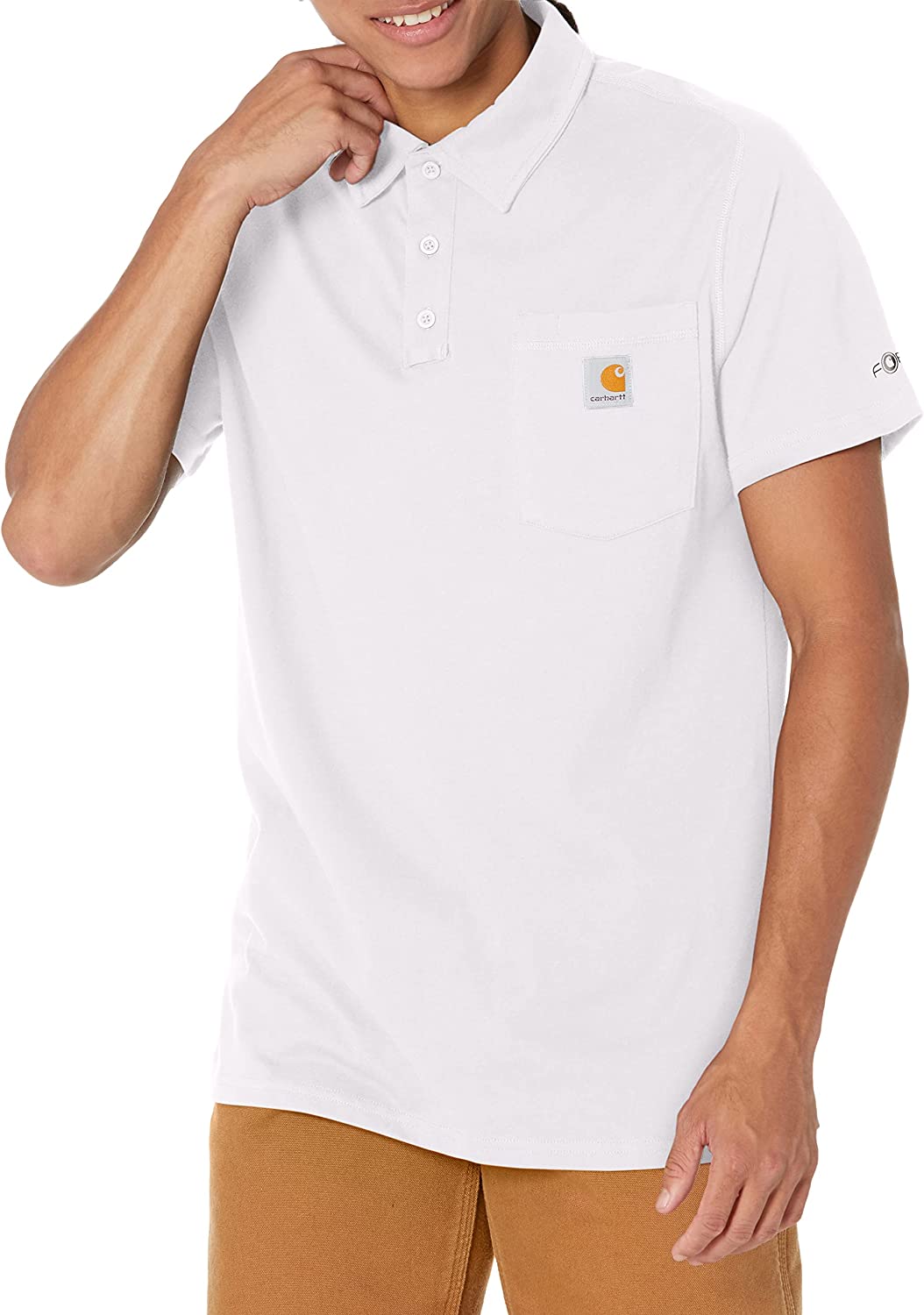 Carhartt Men's Force Cotton Delmont Pocket Polo (Regular and Big