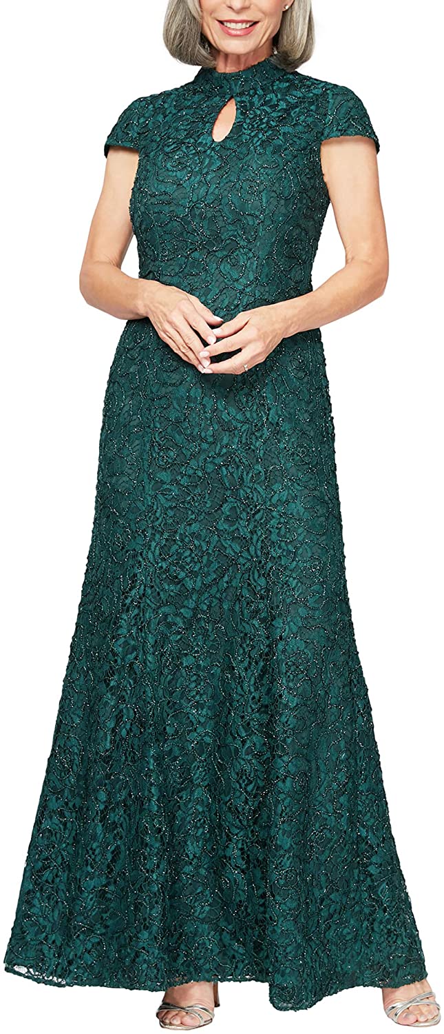 alex evenings sleeveless beaded gown