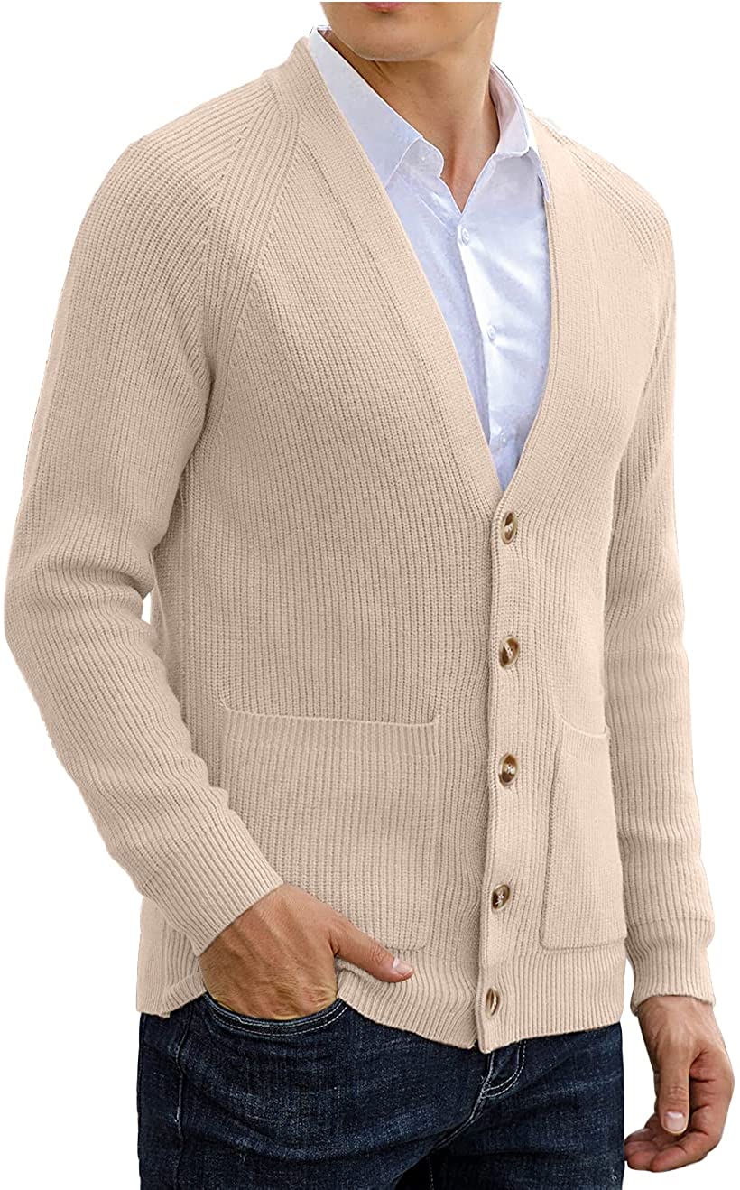 Sailwind Men's Long-Sleeve Cardigan Sweater Soft Cable Knit 