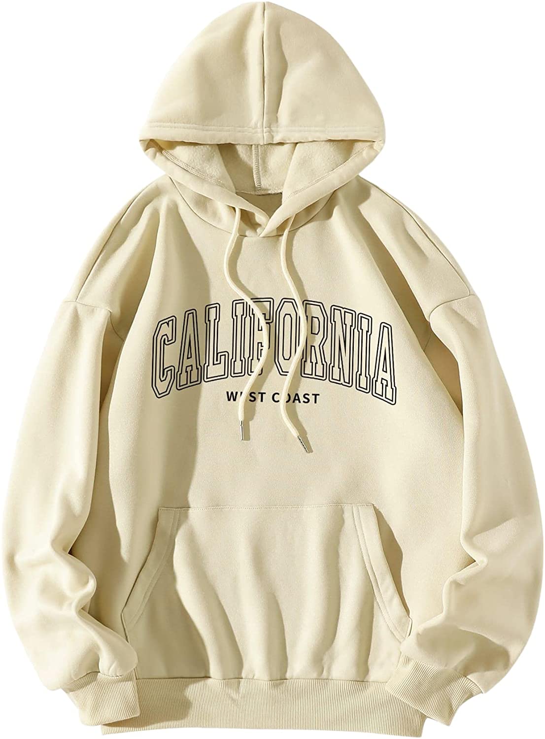  Women Casual Fashion California Hoodie Los Angeles Pullover  Drawstring Graphic Sweatshirt : Clothing, Shoes & Jewelry