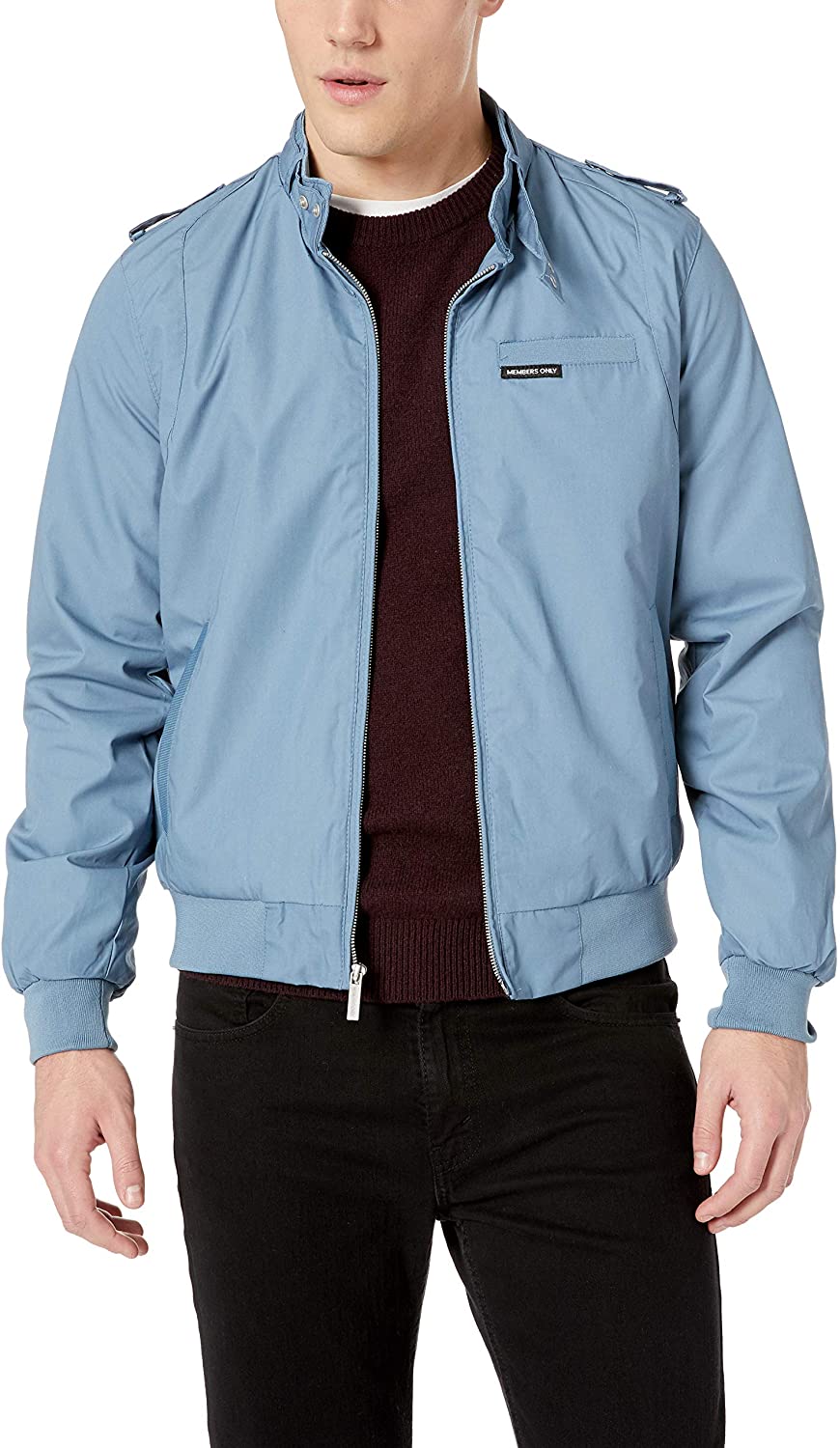 Buy Members Only Men's Original Iconic Racer Jacket, Dusty Sky