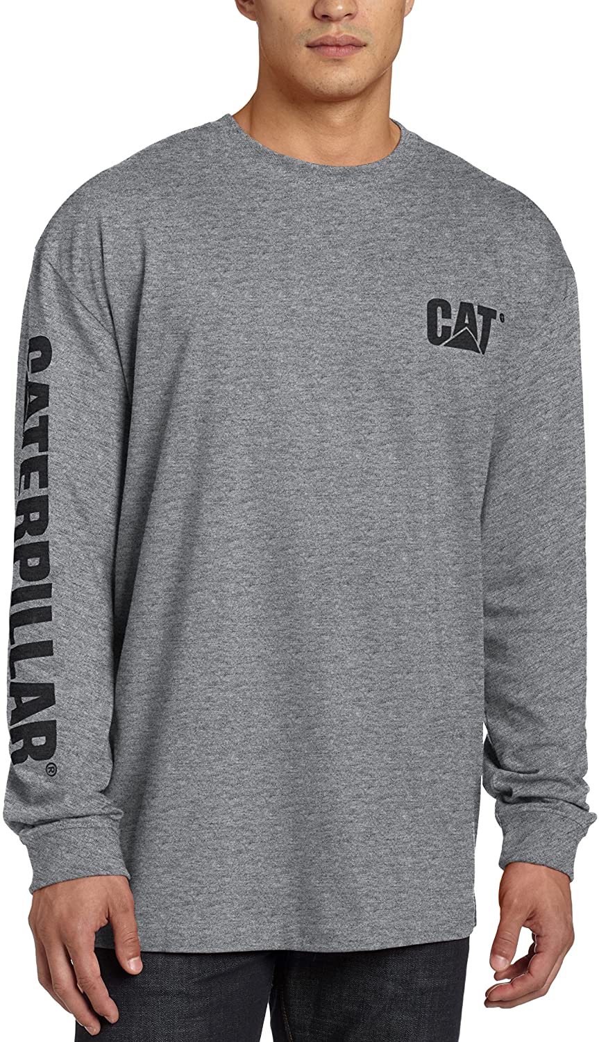 Caterpillar Men's Trademark Banner Long Sleeve T-Shirt Regular and Big & Tall Sizes 