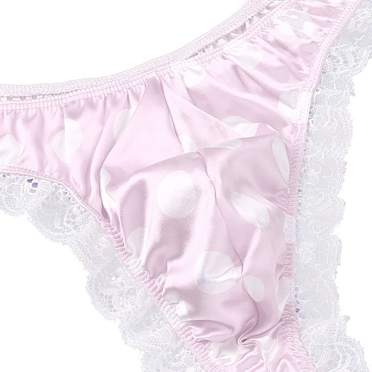 Acsuss Sissy Mens Shiny Satin Pouch Panties Lingerie Polka Dots Crossdress Under Ebay 7245