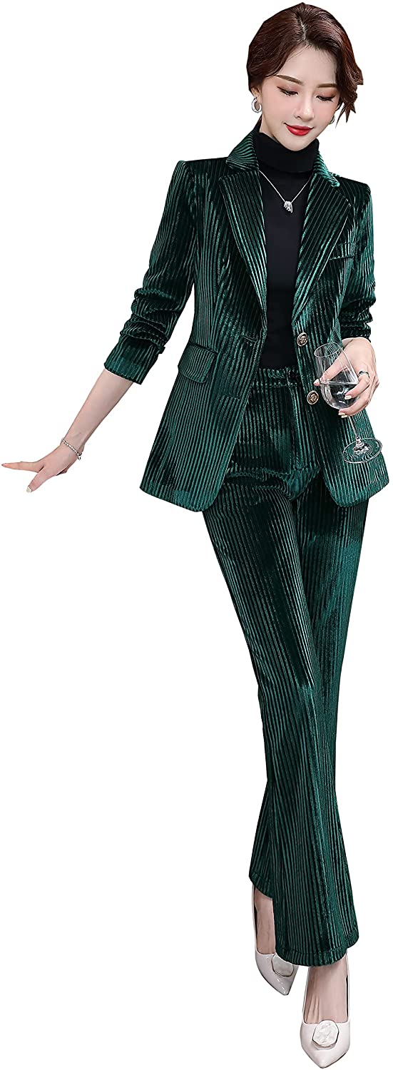 Women's Blazer Suits Two Piece Solid Single-Breasted Work Pant Suit for  Women Business Office Lady Suits Sets Army Green L price in Saudi Arabia,  Saudi Arabia