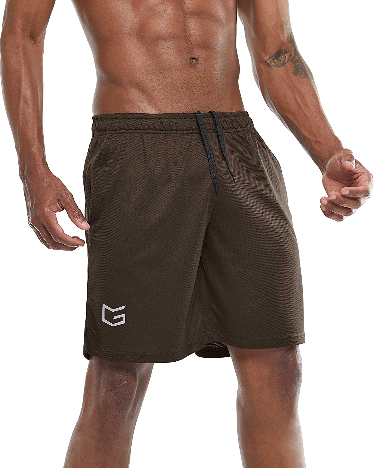 G Gradual G Gradual Homens Ginásio Shorts Impressão Gráfica Cintura Com  Cordão Esporte Shorts Com Bolso Para Telefone