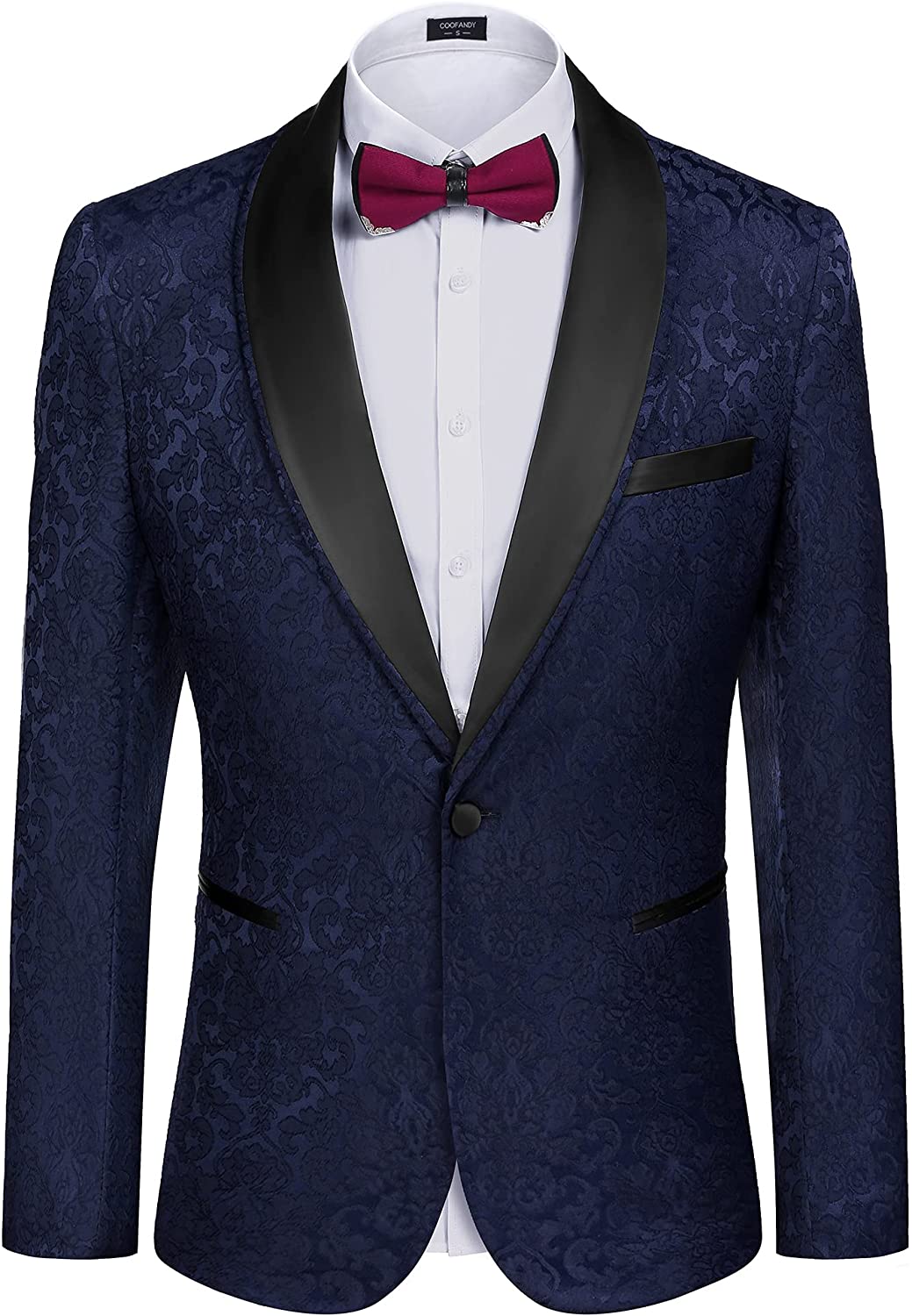 COOFANDY Mens Floral Tuxedo Jackets Slim Fit Suit Blazer Jacket for Dinner  Prom Wedding