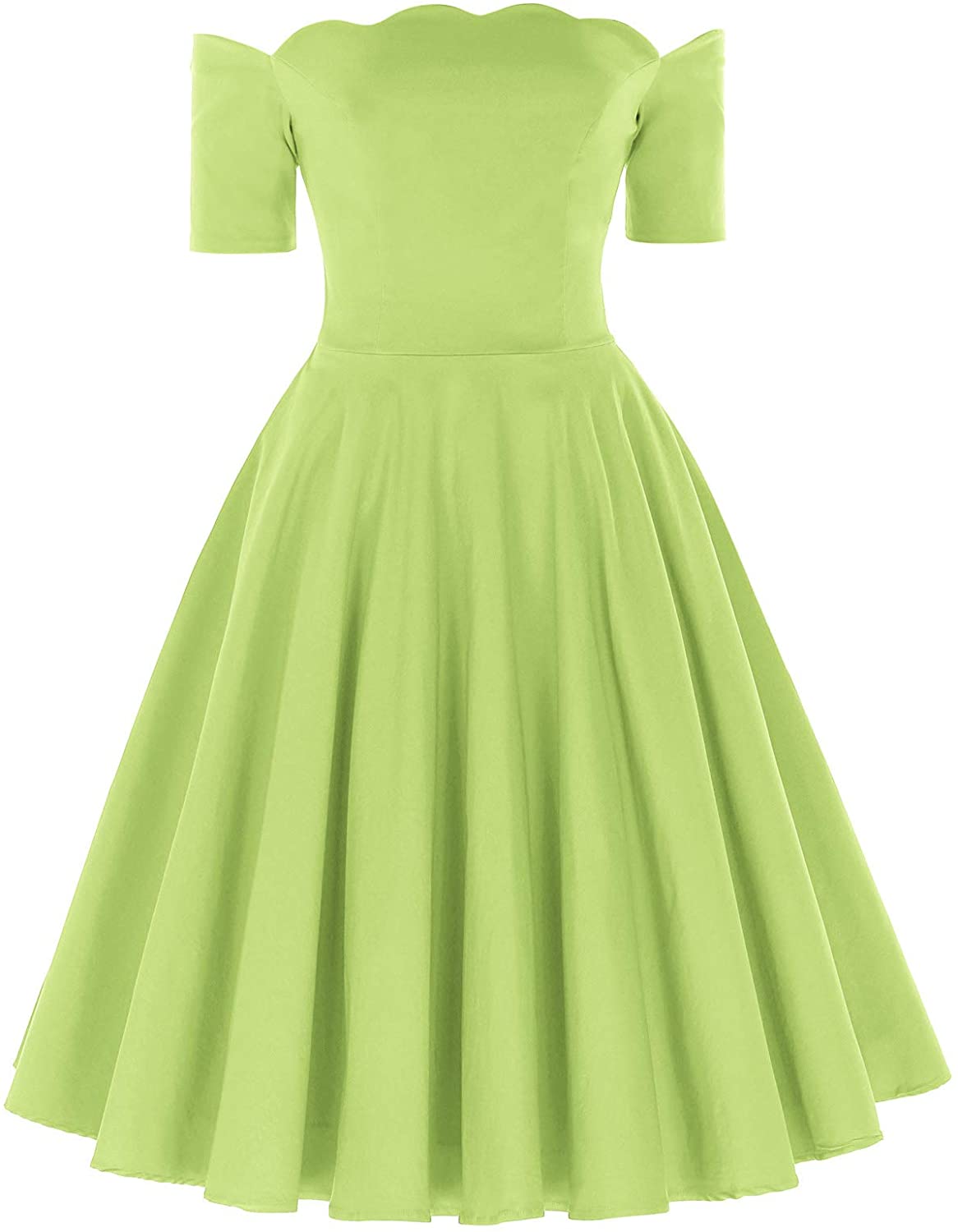 PAUL JONES Women's 1950s Off Shoulder Swing Dress Knee Length Vintage Dress  | eBay