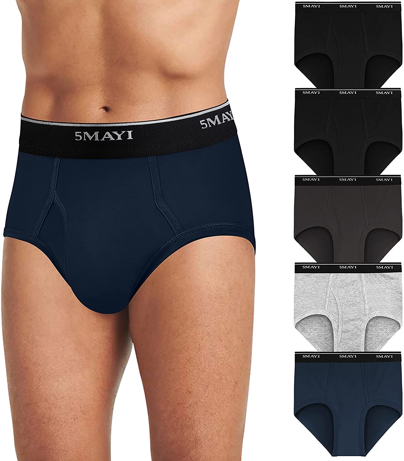 5Mayi Mens Briefs Underwear Cotton Brief Underwear for Men Pack