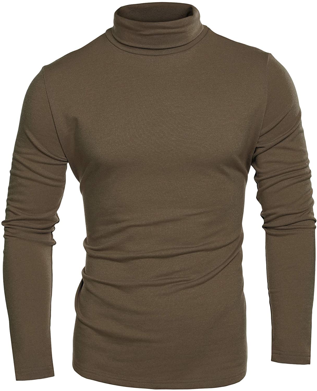 COOFANDY Men's Casual Slim Fit Turtleneck T Shirts Lightweight Basic ...