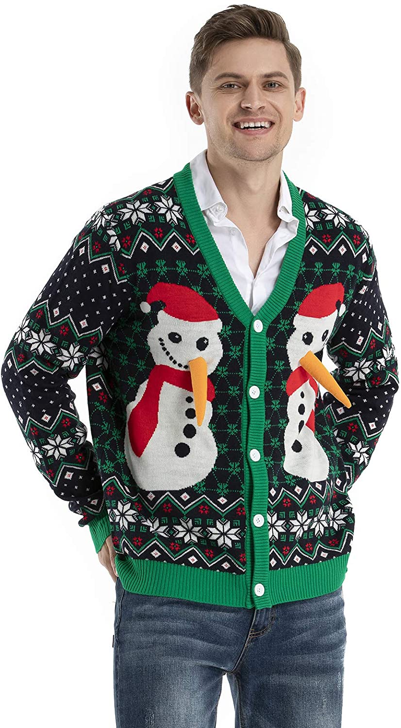 Unisex Men's Ugly Christmas Sweater Funny Christmas Holiday Sweater Novelty  Knit | eBay