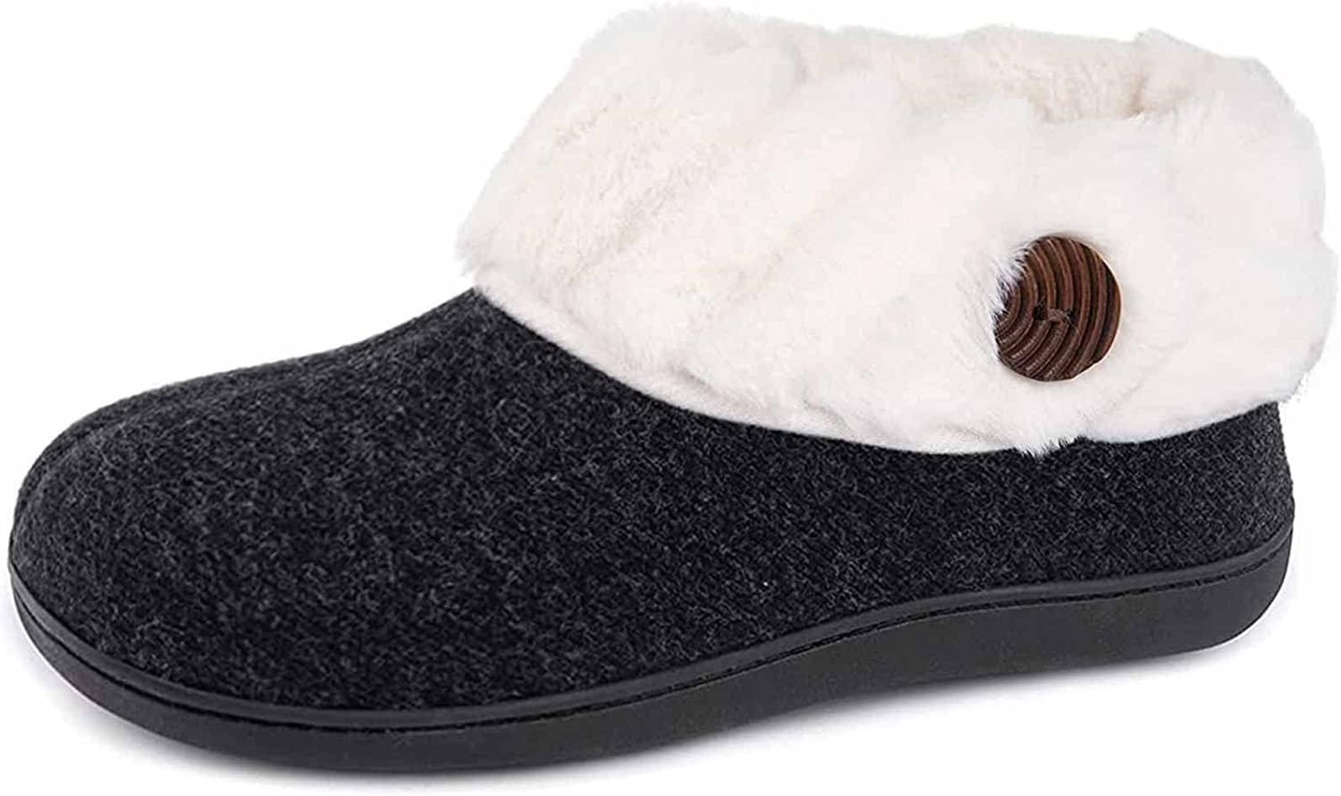 scheiden Inhalen schandaal Wishcotton Women's Fuzzy Felt Cozy Slippers, Ladies' Closed Back House Shoes  wit | eBay