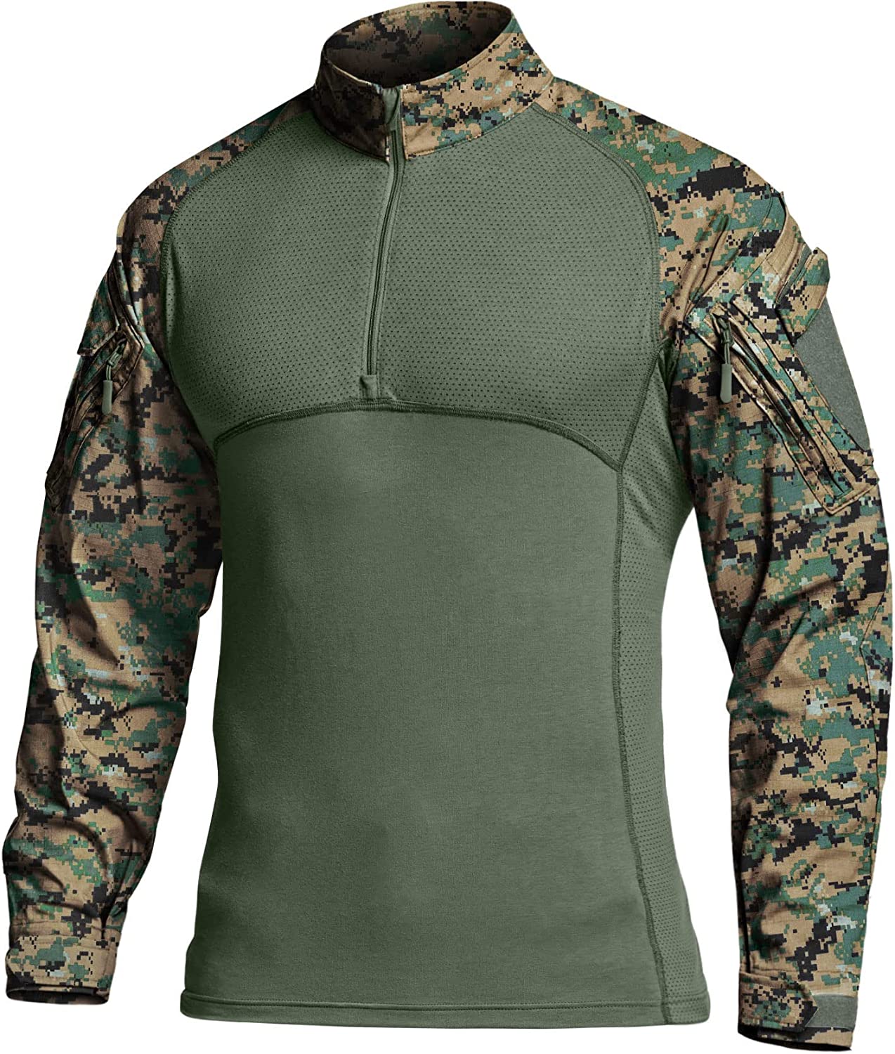 Wolfonroad 1/4 Zip Long Sleeve Military Tactical Combat Shirts