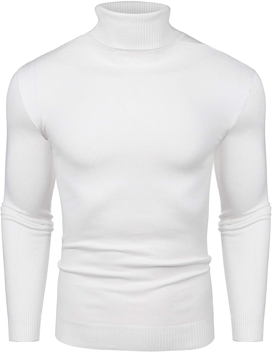 LecGee Men's Slim Fit Turtleneck Sweater Knitted Thermal Basic Pullover Sweaters