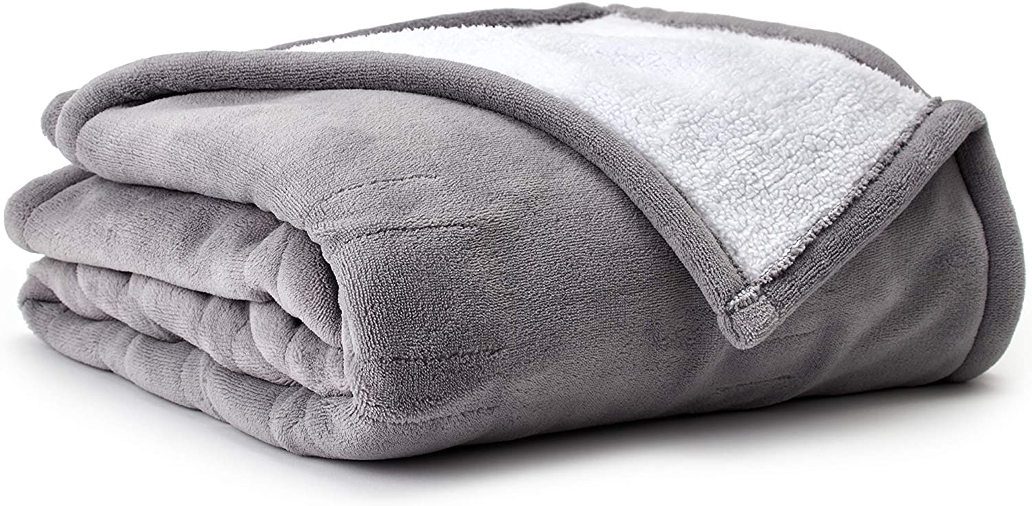 Android iOS Hands Free Control Reversible Sherpa Fair Isle Silver Wi-Fi Only Google Compatible with Alexa Eddie Bauer Smart Heated Electric Throw Blanket