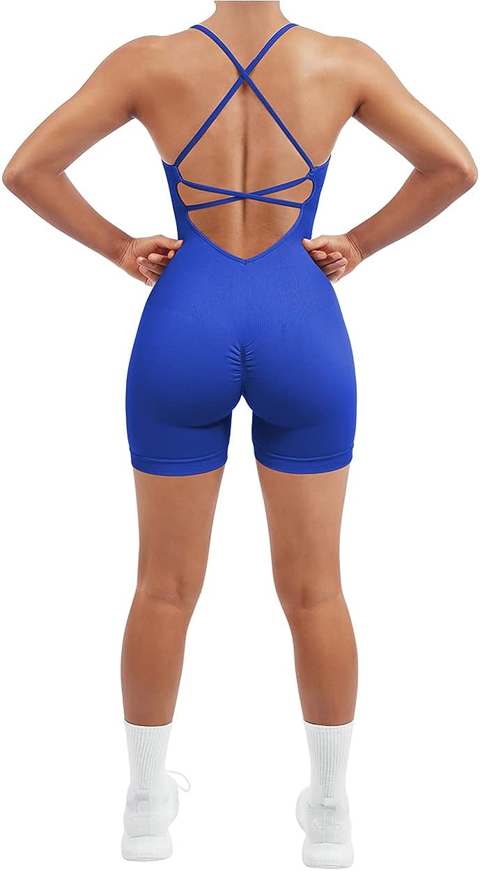 Seamless Ribbed Jumpsuit With Tummy Control And Padded Seamless