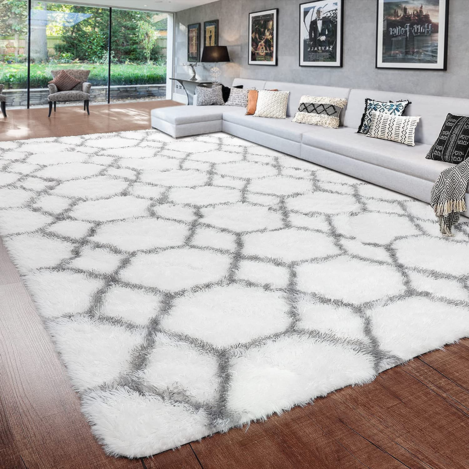  BSTLUV Soft Fuzzy Rugs for Living Room Bedroom,6x9 Ft