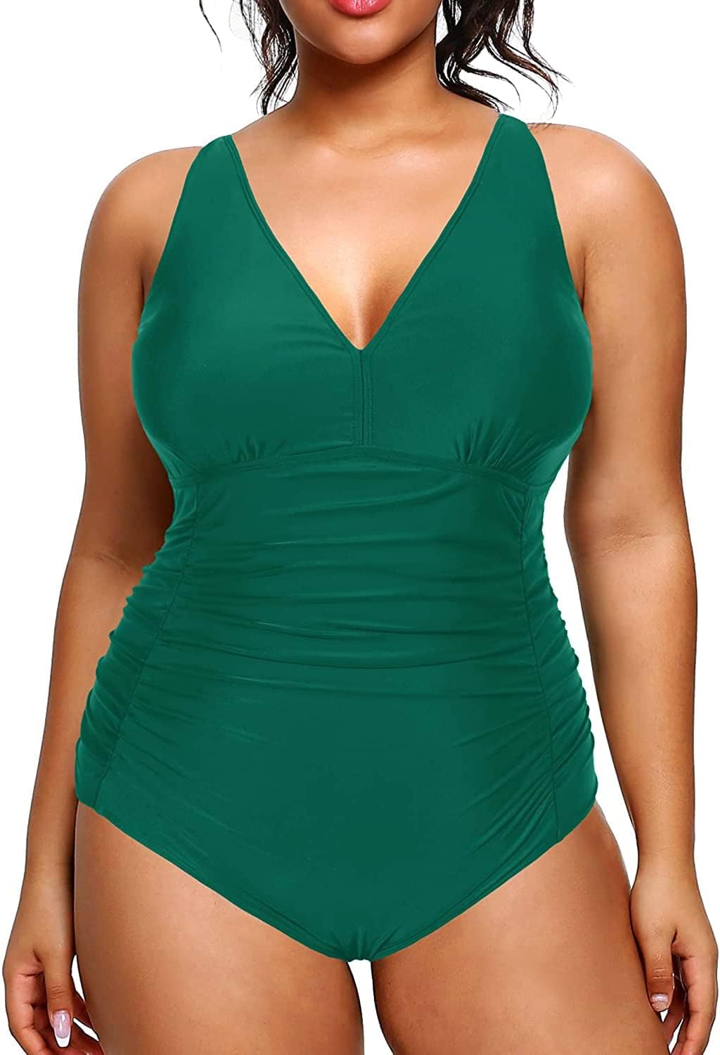 Aqua Eve Women Plus Size One Piece Swimsuits V Neck Tummy Control Bathing  Suits Front Cross Swimwear : : Clothing, Shoes & Accessories