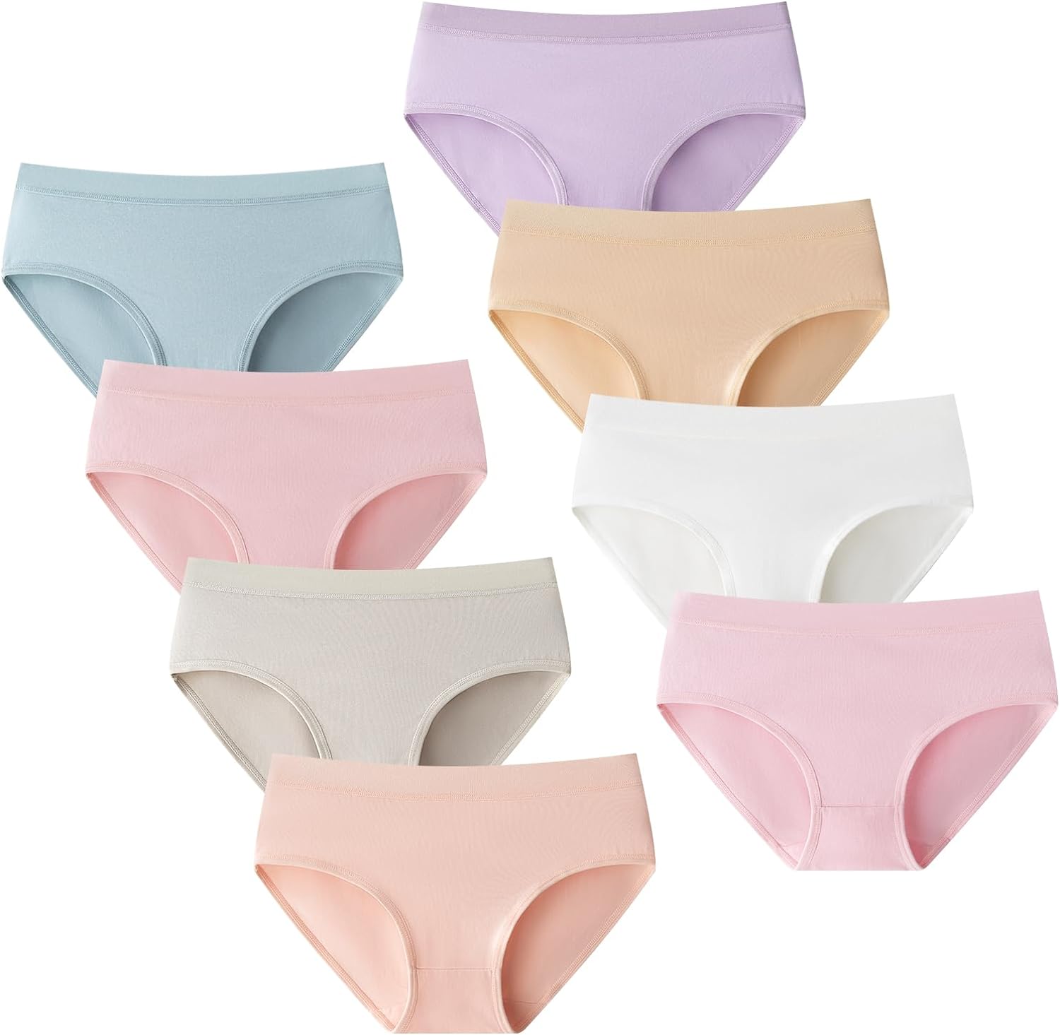 OULU Underwear Breathable Teen Girls 8-13 years Soft Cotton Panties Brief  Pattern at  Women's Clothing store