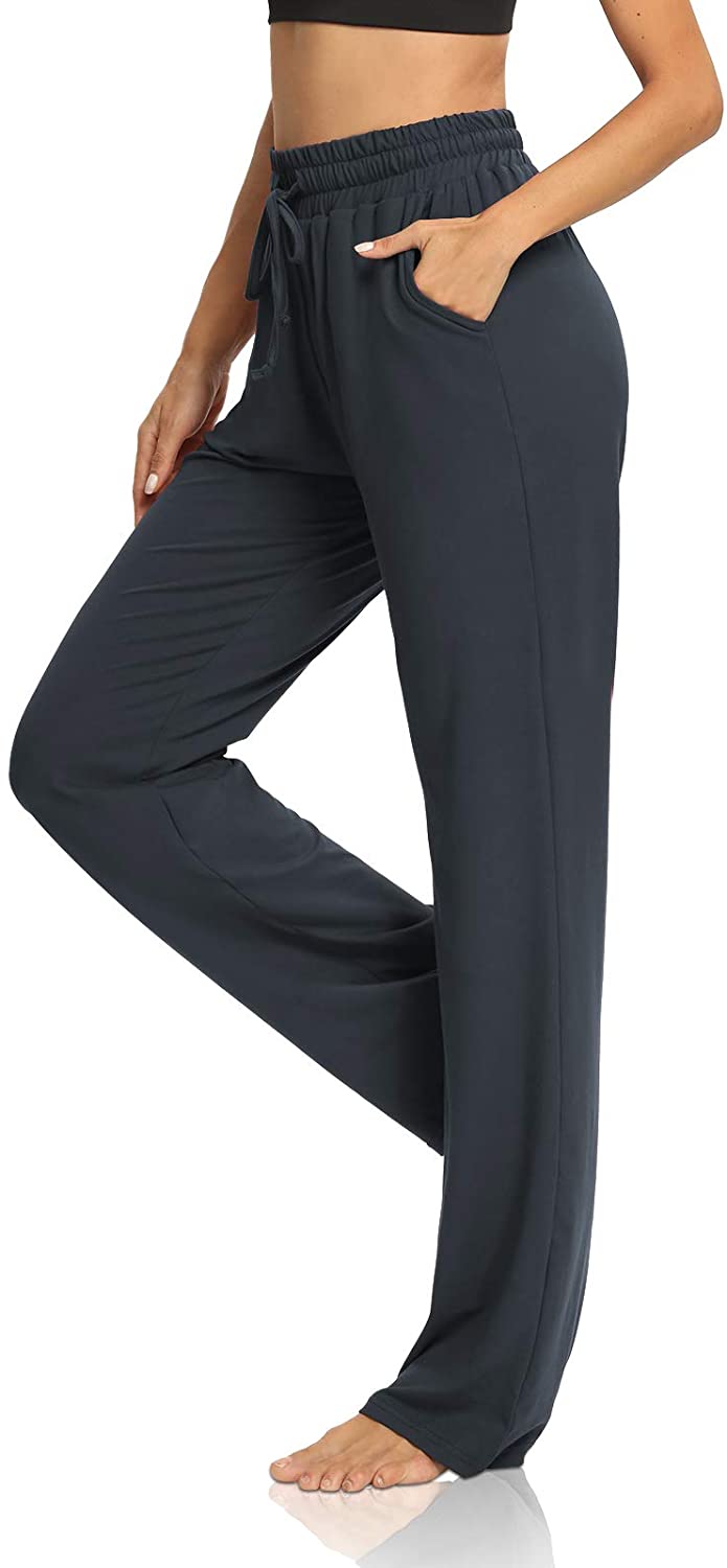 Womens Yoga Sweatpants Bootcut Loose Comfy Lounge Wide Leg Pants