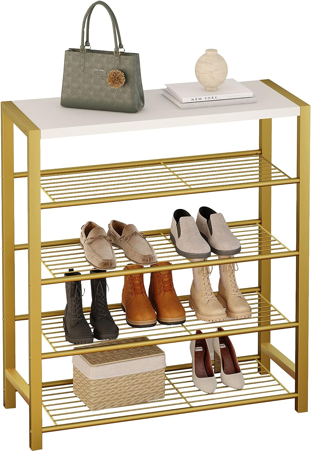 Yusong Shoe Rack, 6 Tier Shoe Organizer Storage for Closet