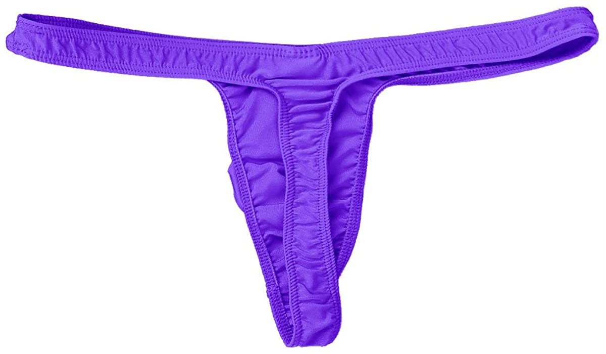 iiniim Men's Sexy Thong Underwear Low Rise Bikini T-Back G-String Ice ...