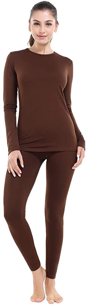 Subuteay Thermal Underwear for Women Ultra Soft Fleece Lined Long Johns Set Top & Pants Base Layer Set 
