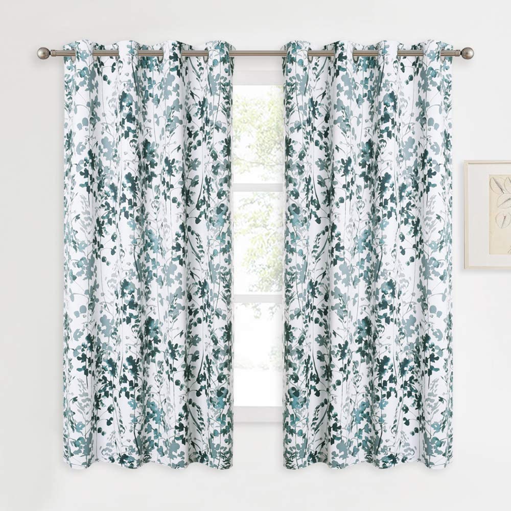 Thermal Insulated Window Drapes Darkening Curtain KGORGE Print Curtains Damask 