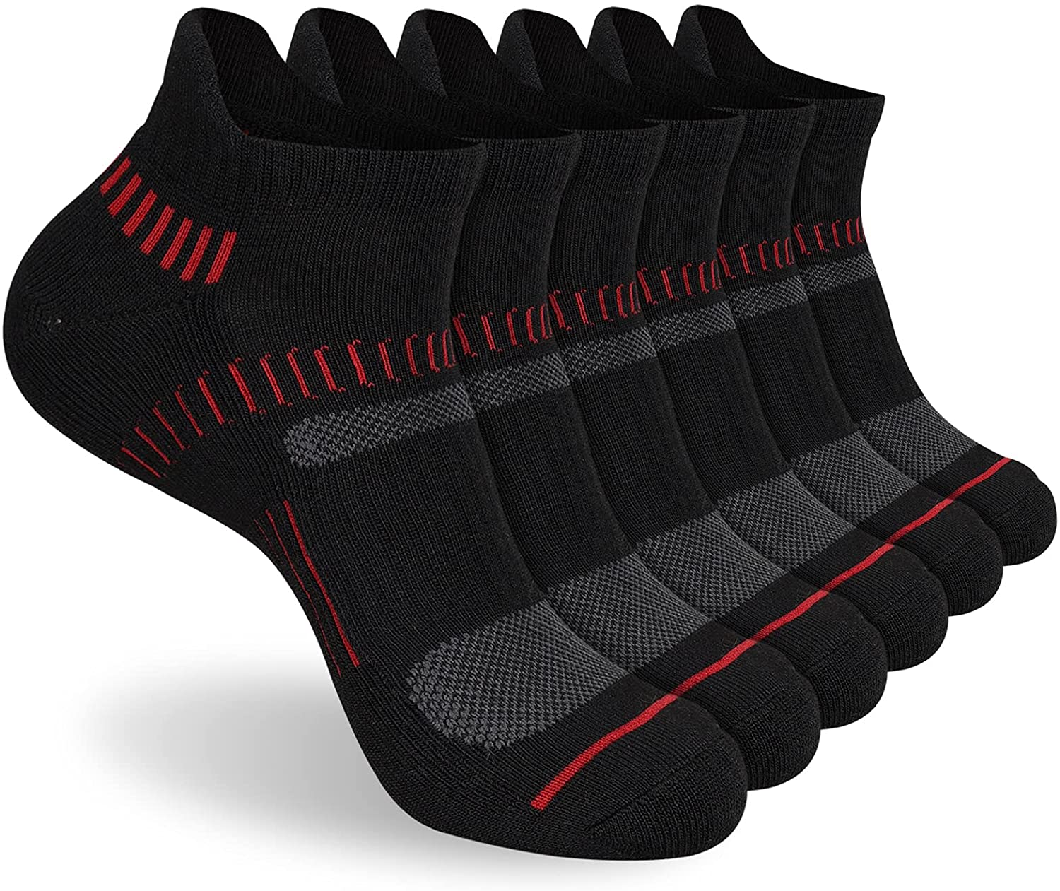 Cooplus Mens Ankle Socks Athletic Cushioned Breathable Low Cut Tab