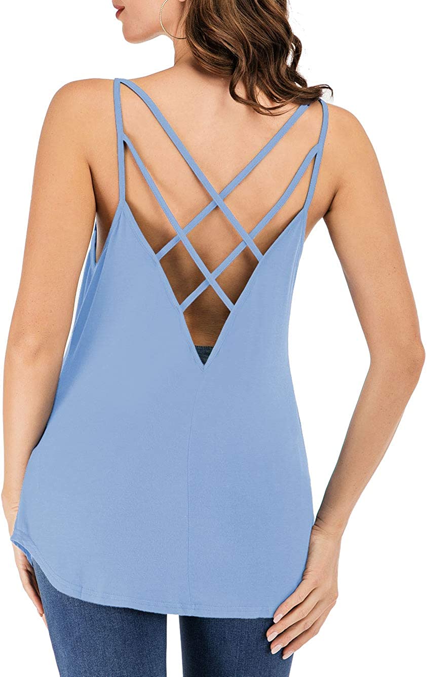 Cute open best sale back tank tops