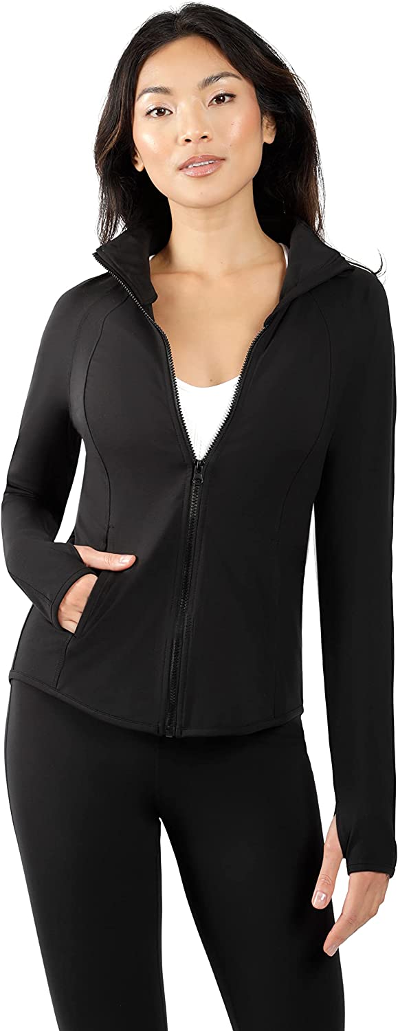 Yogalicious Womens Ultra Soft Lightweight Full Zip Yoga Jacket with Pockets