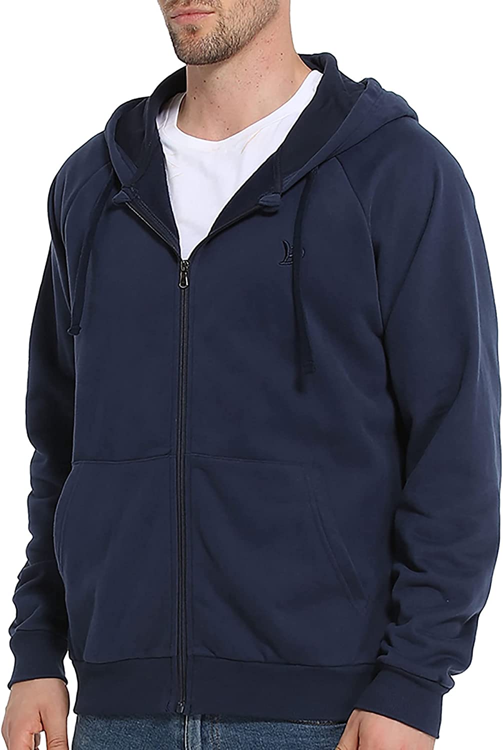 DONNAMITY Men's Fleece Sweatshirt Winter Casual Hooded Sweatshirt Long Sleeve Drawstring With Pockets 