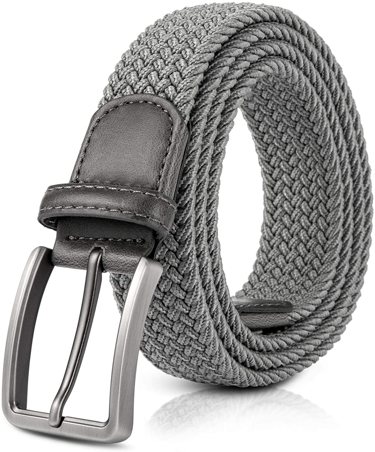Jiguoor Braided Stretch Belt, Golf Elastic Fabric Woven Belts Casual ...