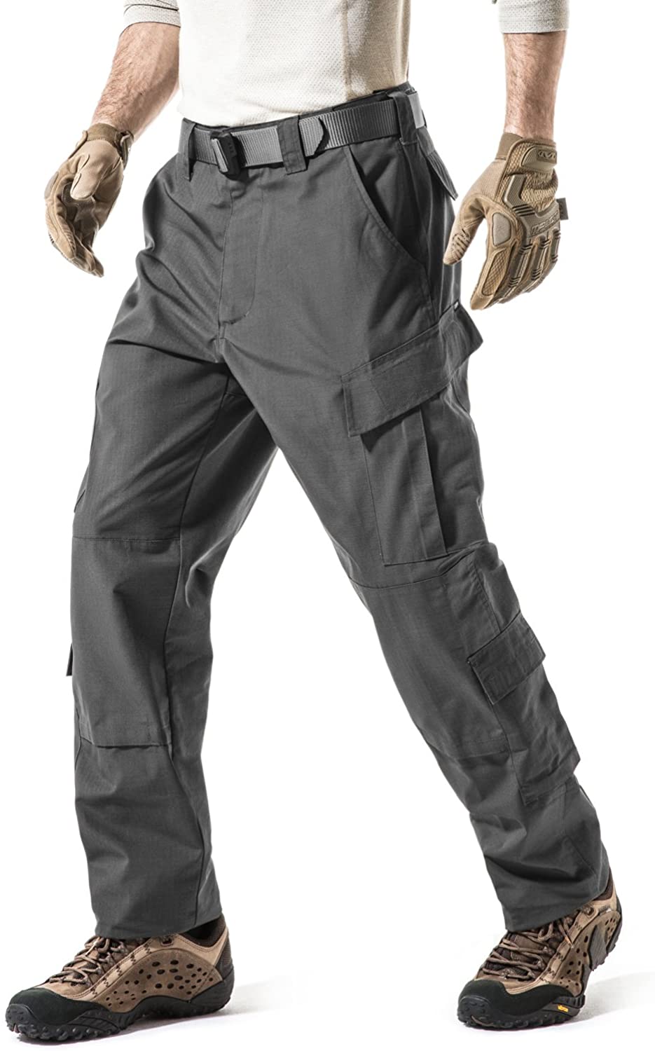 CQR Men's Tactical Pants Military Combat BDU/ACU Cargo Pants Water Resistant Ripstop Work Pants Hiking Outdoor Apparel 