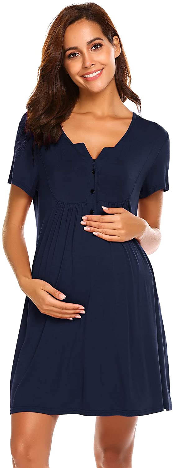 Ekouaer Labor and Delivery Gown, Nursing Nightgown, Maternity Nightgowns  for Hos
