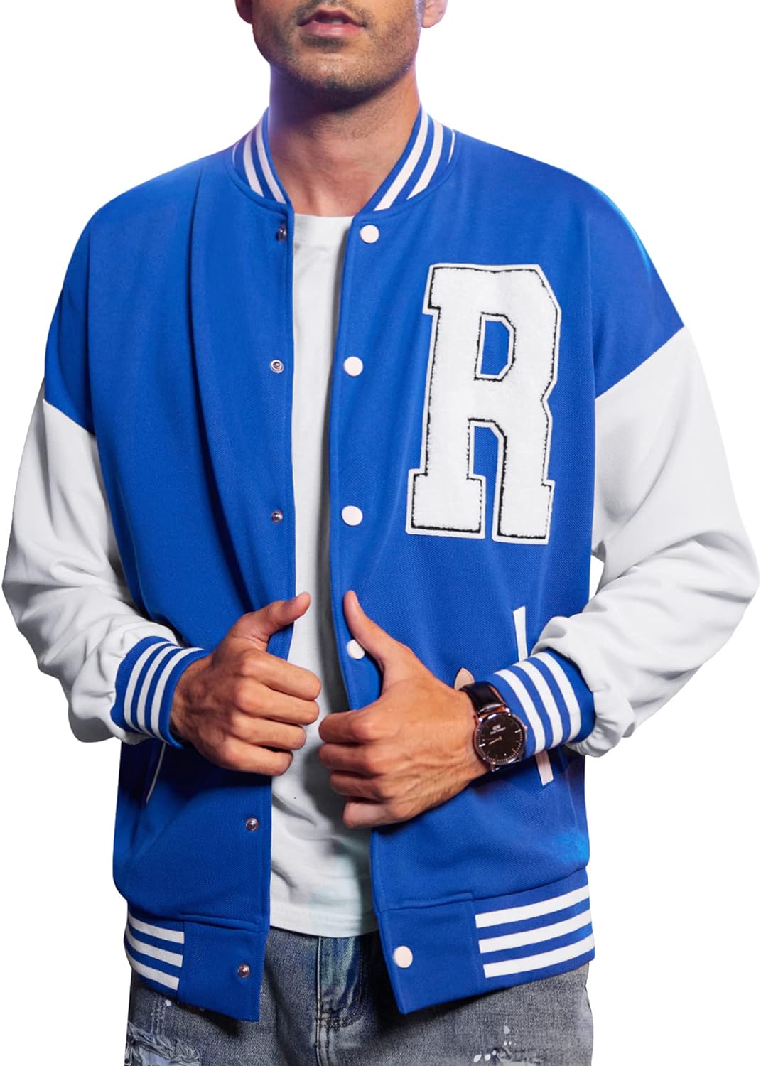 COOFANDY Men's Varsity Baseball Jacket Casual Letterman Jacket Lightweight  Bomber Jacket : : Clothing, Shoes & Accessories