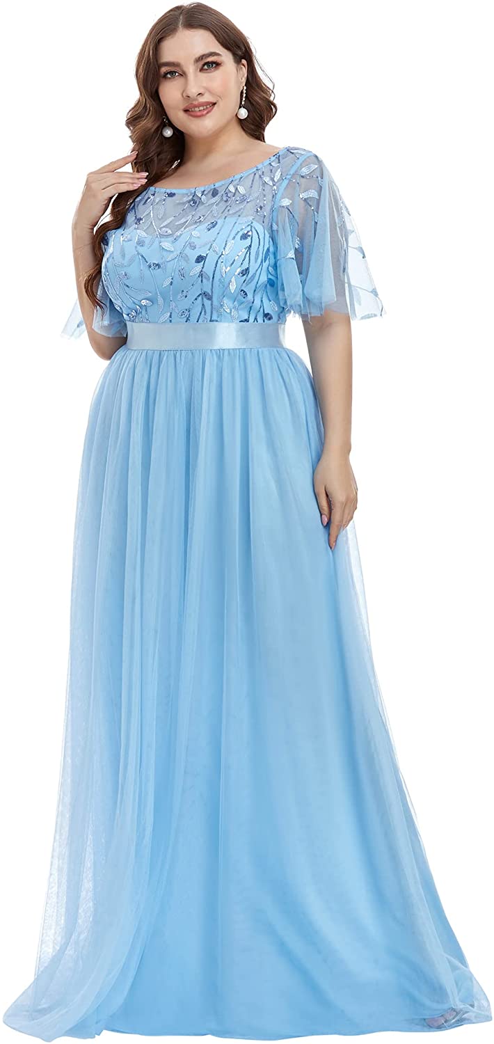 Plus size tulle party hot sale dress