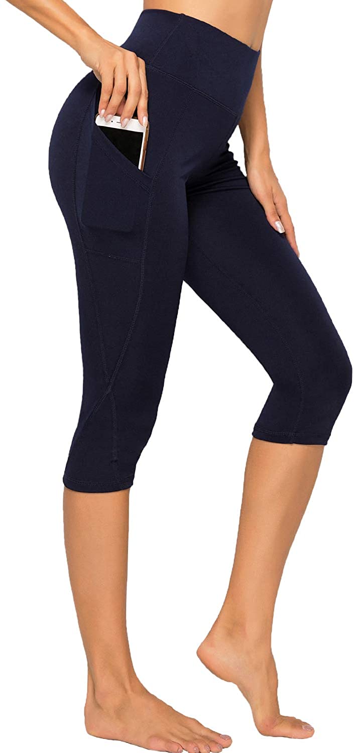 FITTOO Women's Yoga Capris Leggings Pockets Workout Pants