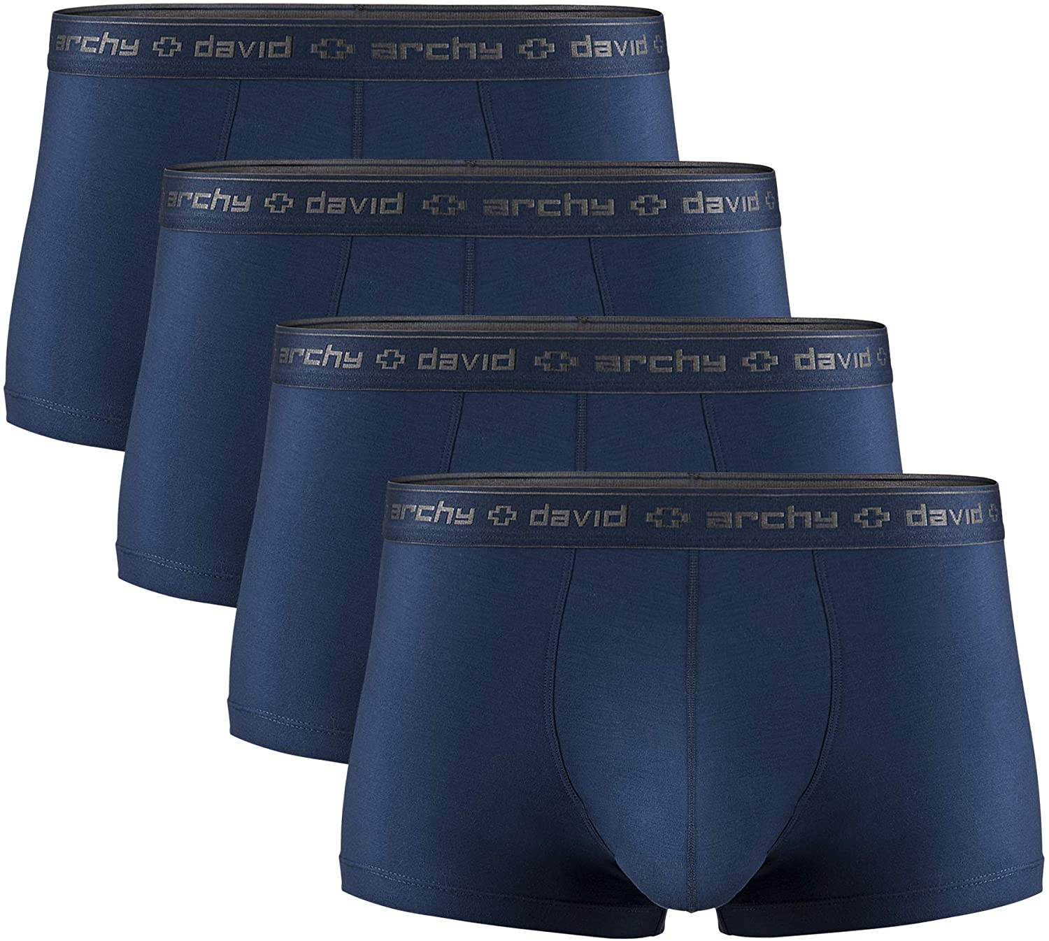 David Archy 4 Packs Briefs Separate Pouch Modal Breathable Long