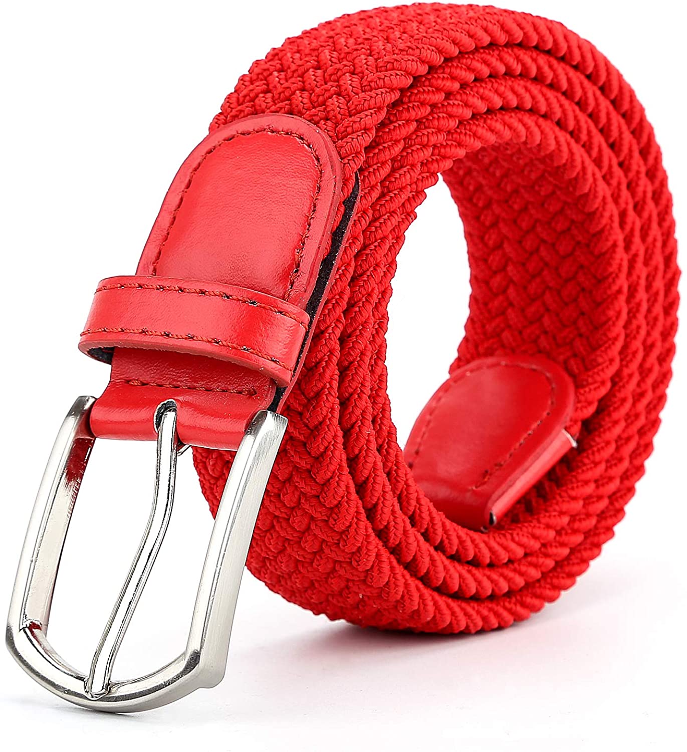 Braided Elastic Belt Woven Canvas Stretch Belts for Men/Women/Junior by WERFORU 