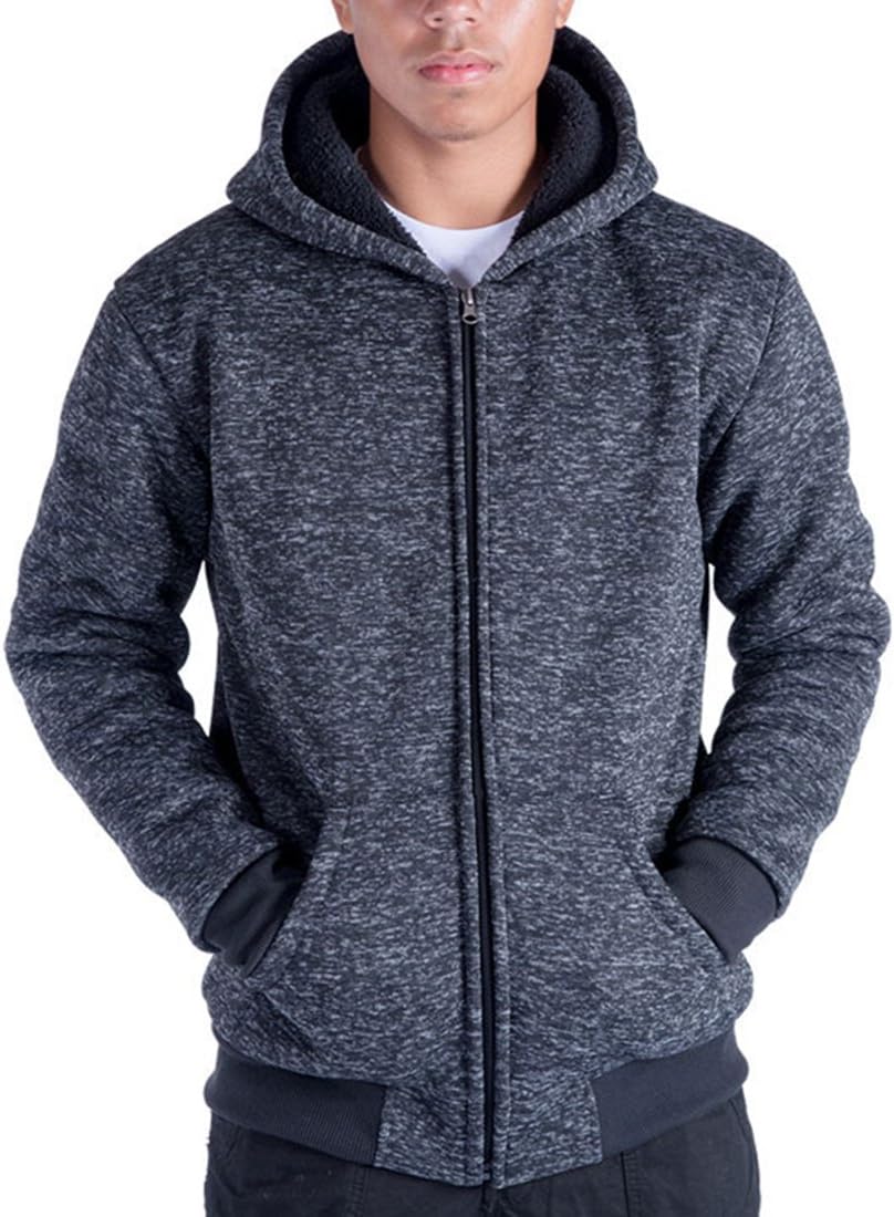 Gary Com Heavyweight Sherpa Hoodies for Men, Thick Fleece Lined