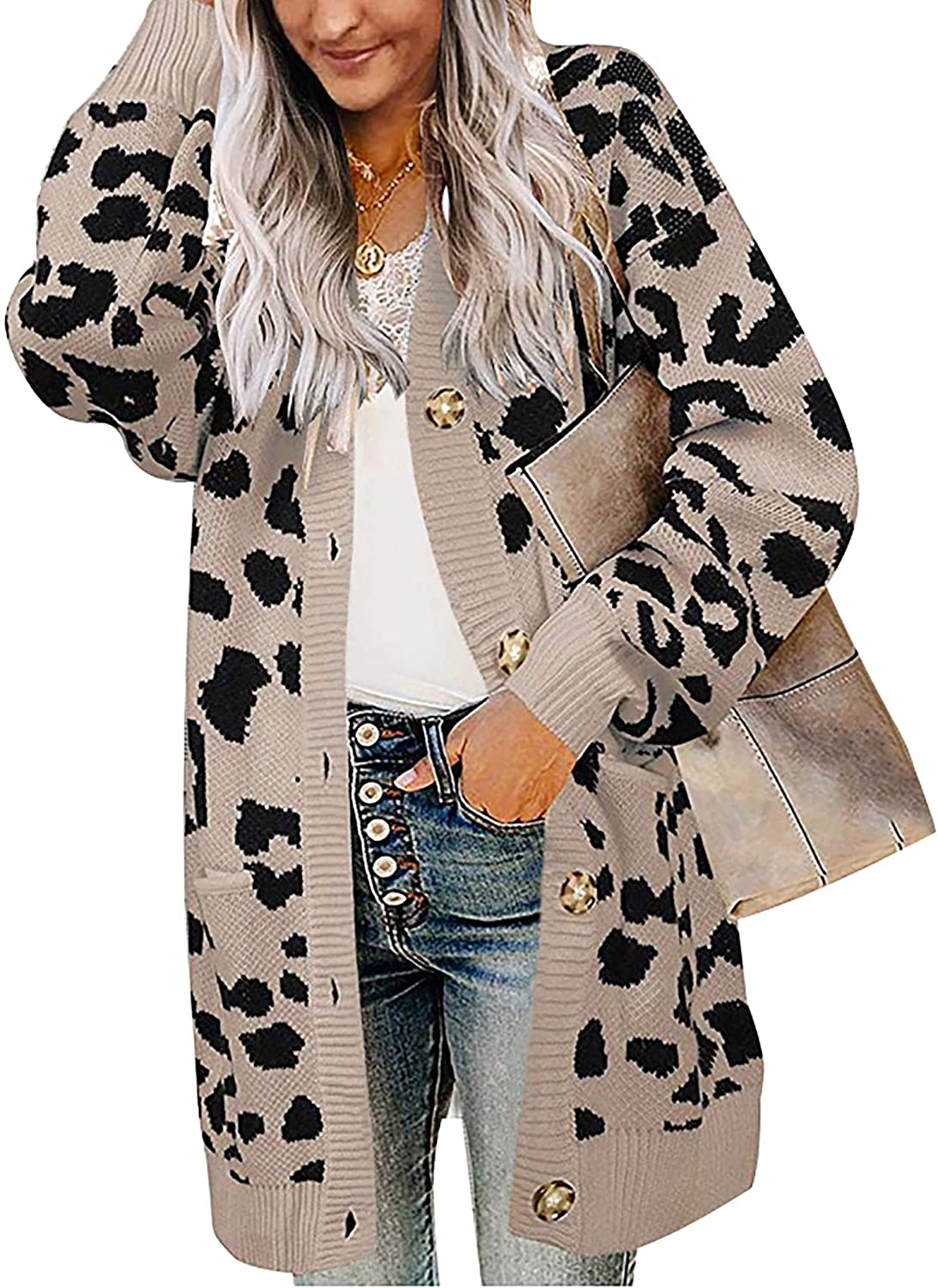 cozy leopard cardigan