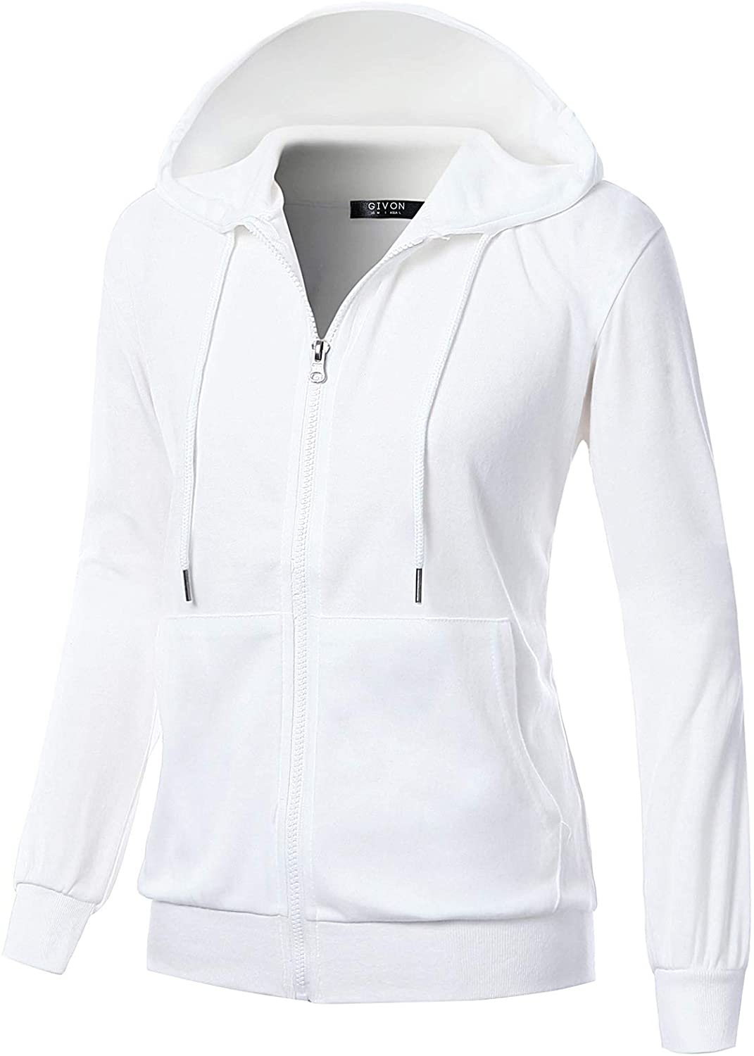  Andongnywell Women's Zip Up Long Sleeves Hoodie Outwear Casual  Solid Color Drawstring Jacket Coat with Pockets (White,4X-Large) :  Clothing, Shoes & Jewelry