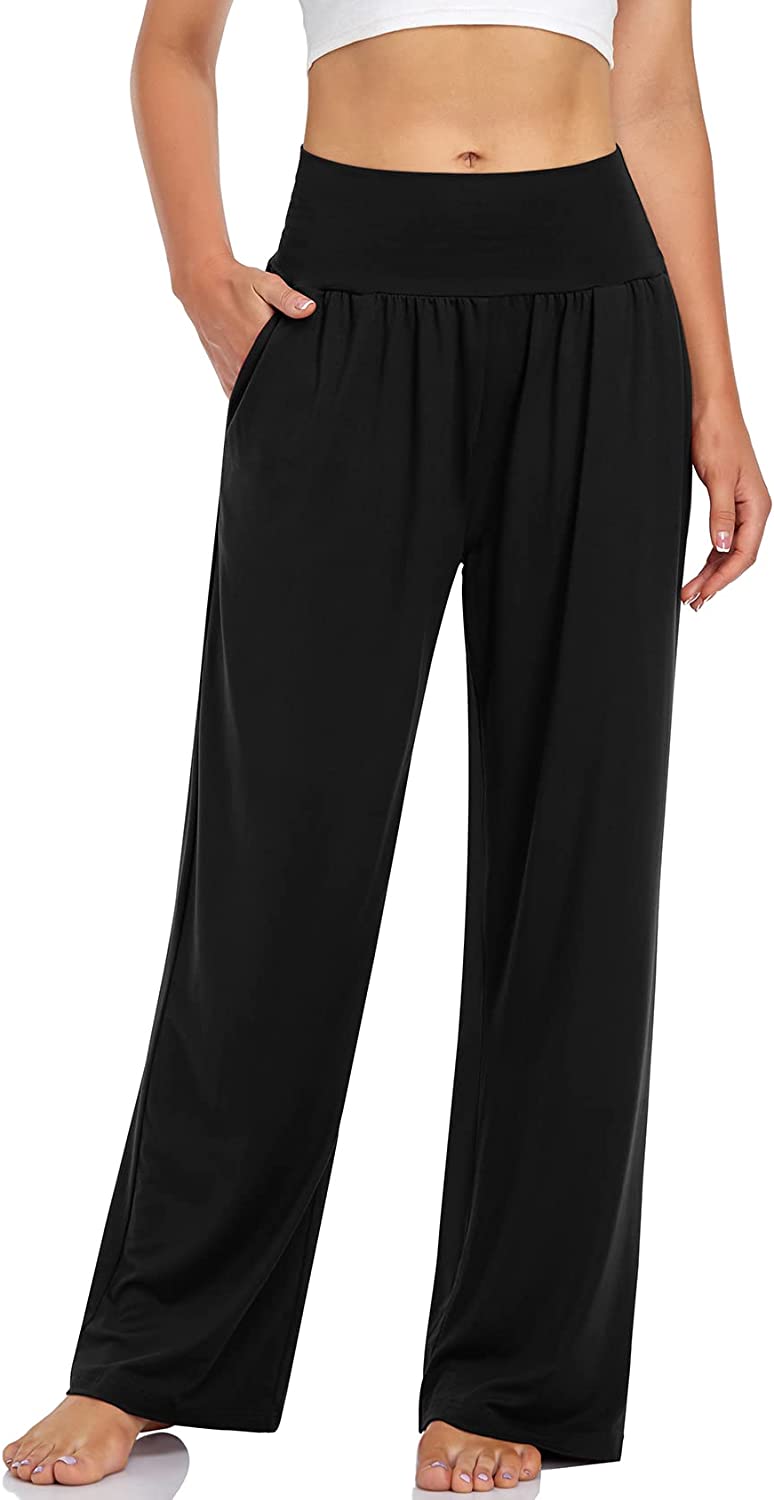 UEU Women's Casual Loose Wide Leg Cozy Pants Yoga Sweatpants Comfy