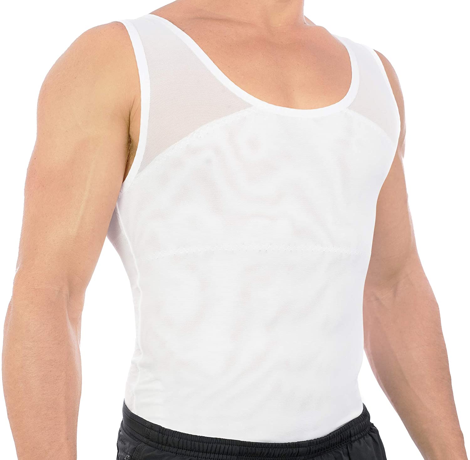 Esteem Apparel Original Men's Chest Compression Shirt to Hide ...