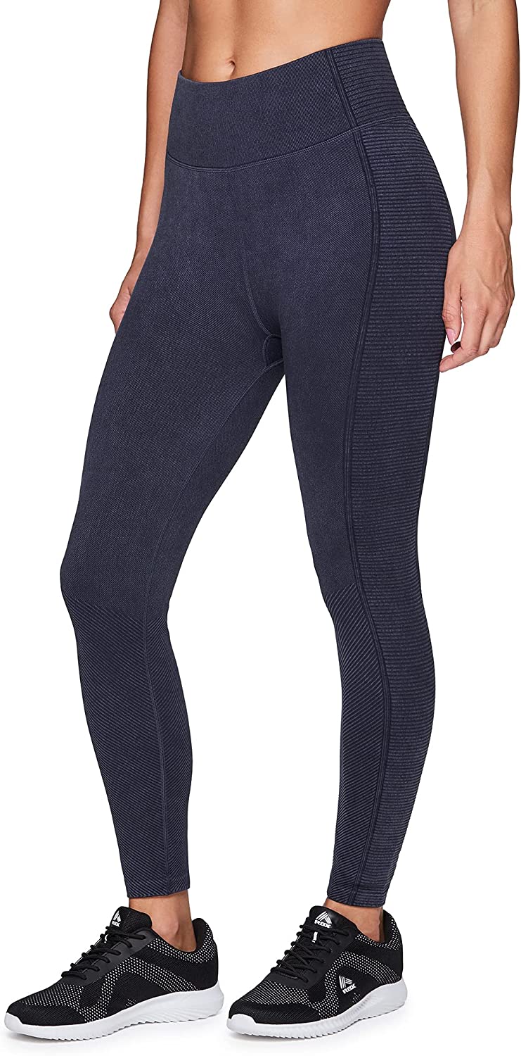 RBX Active Women's Fashion Everyday Yoga Super Soft Ribbed Legging with Pockets 