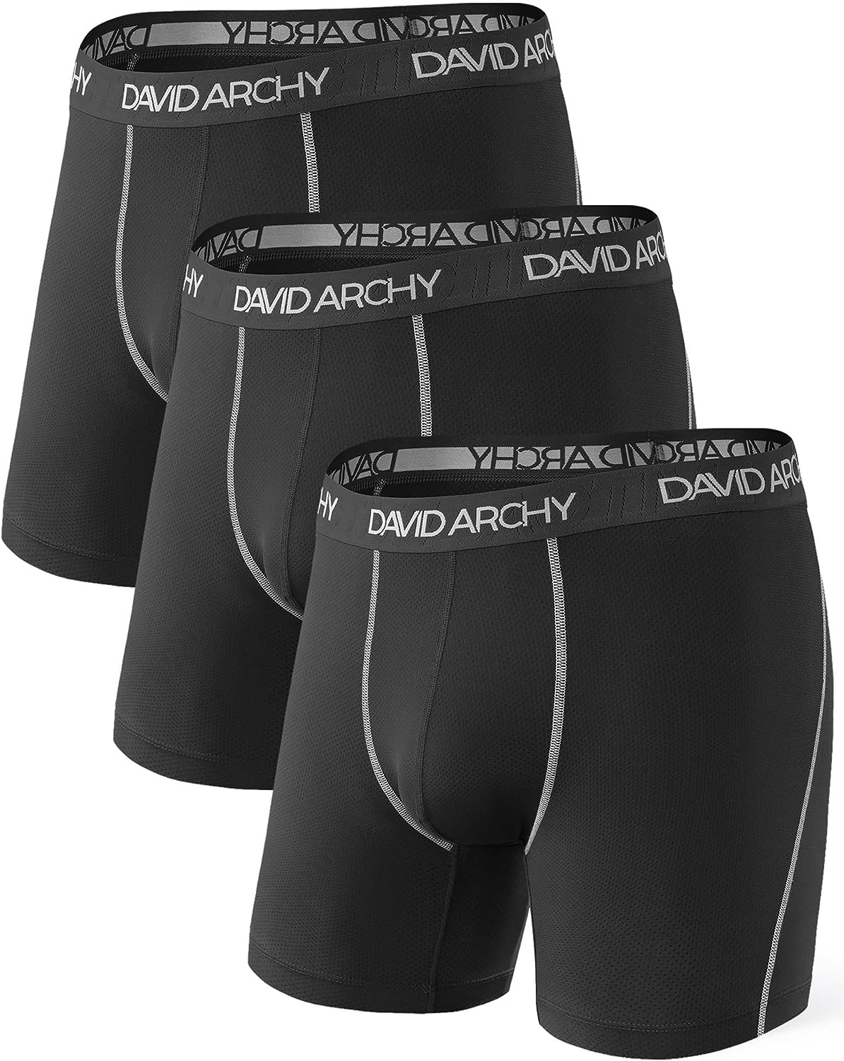 DAVID ARCHY Mens Underwear Quick Dry Boxer Briefs Sports