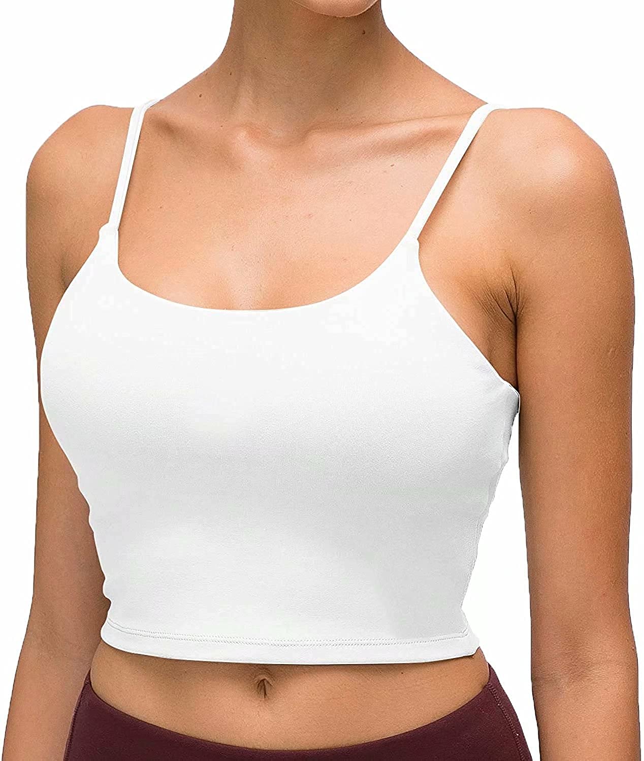 Summer Workout Tops for Women Sports Bras Camisole Crop Padded Tank Tops  Cute Ca