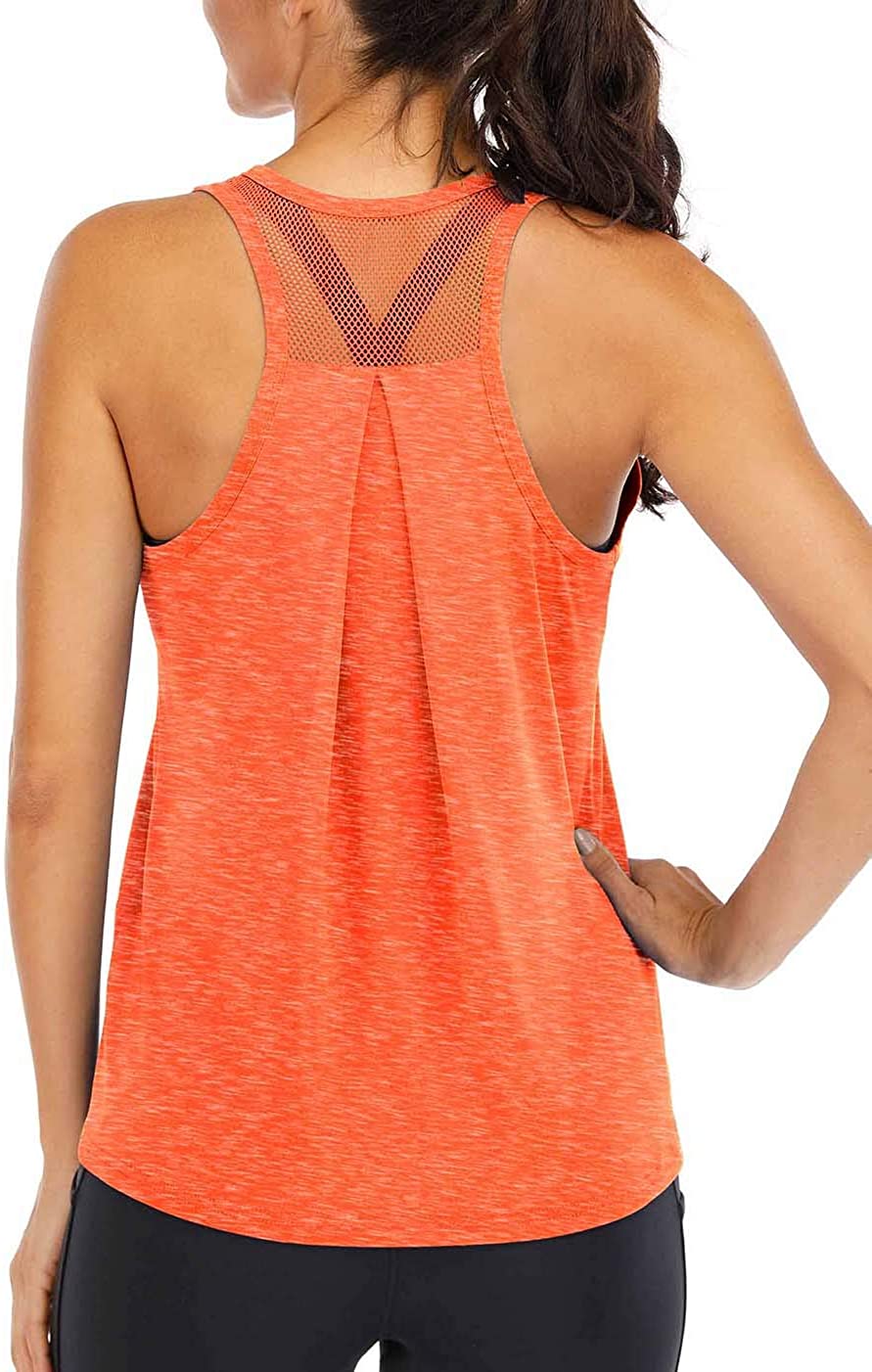  ICTIVE Workout Tops for Women Loose fit Racerback Tank Tops for  Women Mesh Backless Muscle Tank Running Tank Tops Workout Tank Tops for  Women Yoga Tops Athletic Exercise Gym Tops Apricot